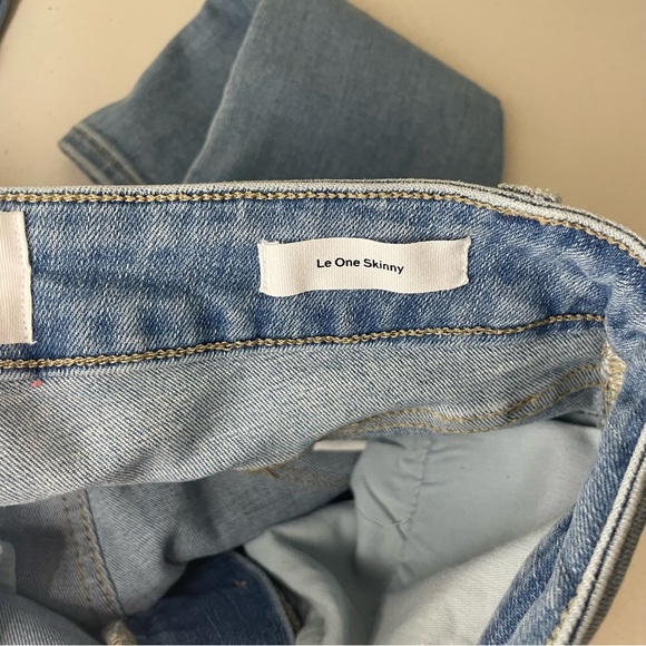 FRAME DENIM NWT LE ONE SKINNY BLUE JEANS CASPIO MID-RISE SKINNY FIT - Picture 10 of 14